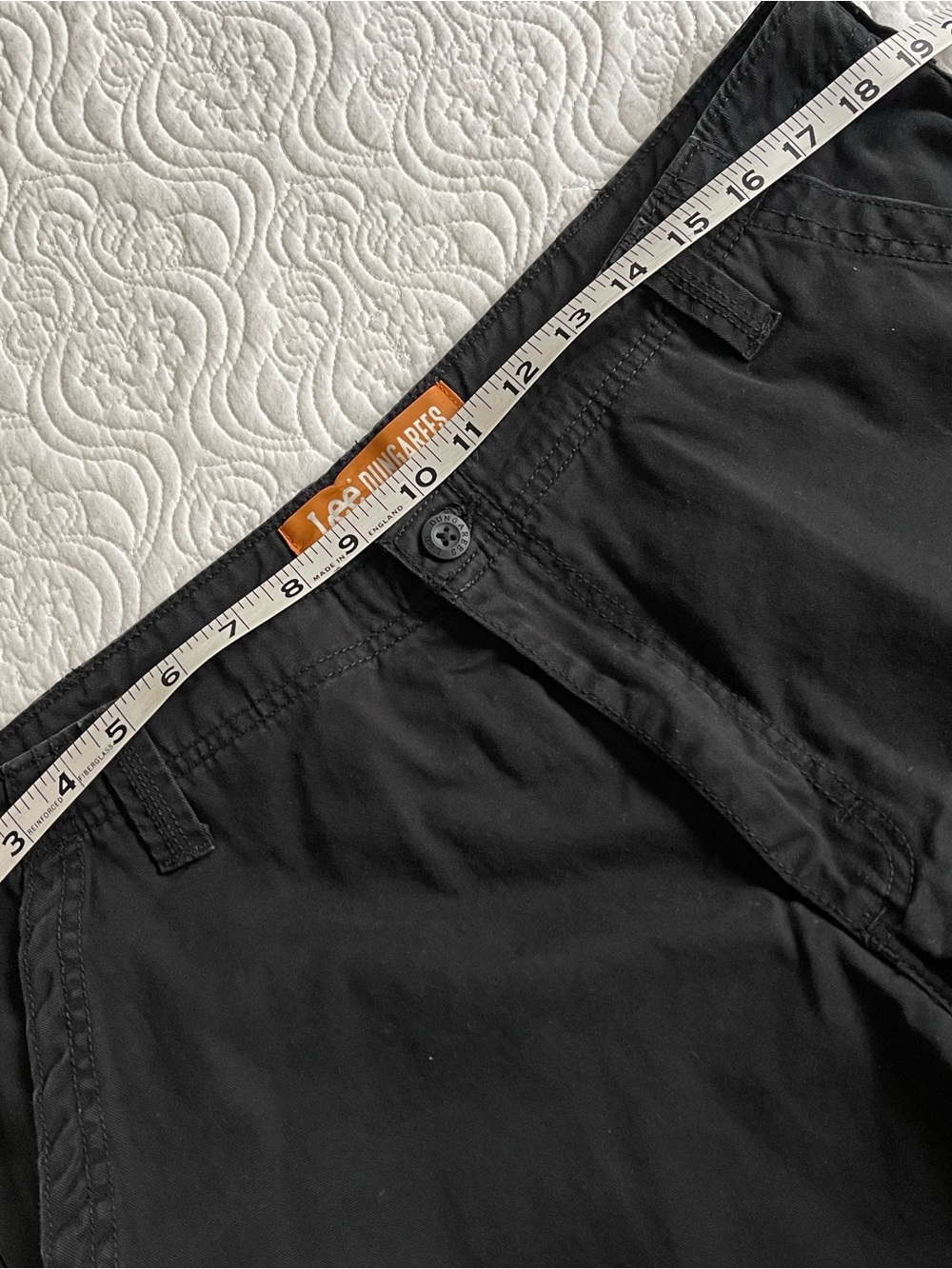 LEE Dungaree Cargo Shorts Black Men’s Size 38 - Picture 9 of 11